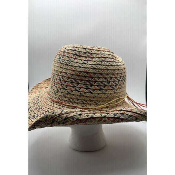 Vince Camuto Woven Straw Hats Slouch Beige Vacay Beach Preppy Boho Size One Size main image 6